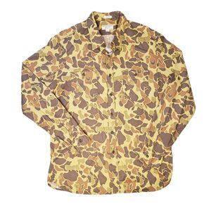 Wallace & Barnes Duck Camo Shirt Mens Large Classic Fit Retro Sportswear